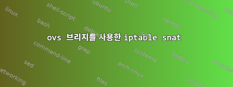 ovs 브리지를 사용한 iptable snat