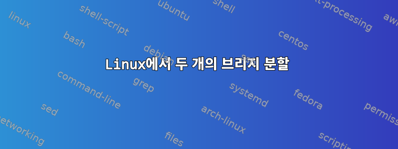 Linux에서 두 개의 브리지 분할