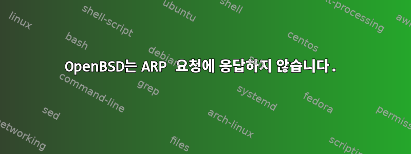 OpenBSD는 ARP 요청에 응답하지 않습니다.