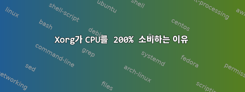 Xorg가 CPU를 200% 소비하는 이유