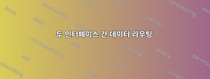 두 인터페이스 간 데이터 라우팅