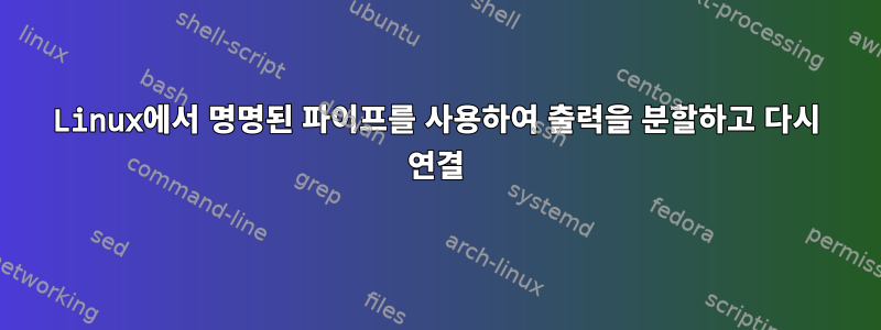 Linux에서 명명된 파이프를 사용하여 출력을 분할하고 다시 연결