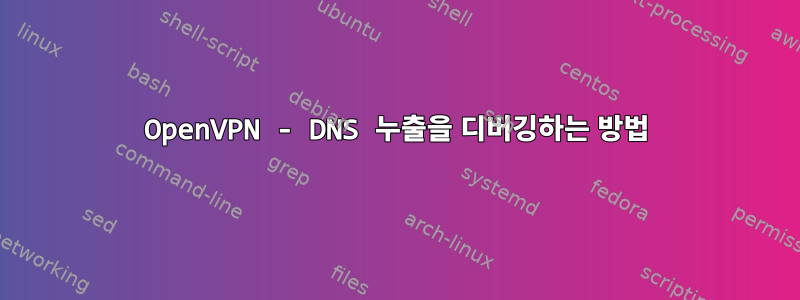 OpenVPN - DNS 누출을 디버깅하는 방법