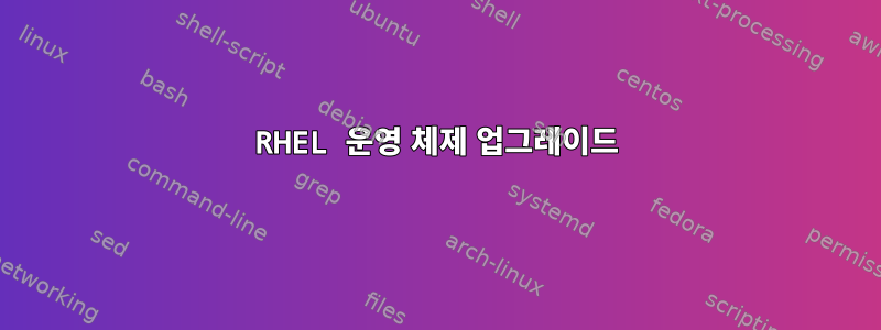 RHEL 운영 체제 업그레이드