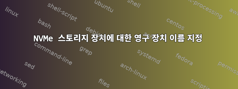 NVMe 스토리지 장치에 대한 영구 장치 이름 지정