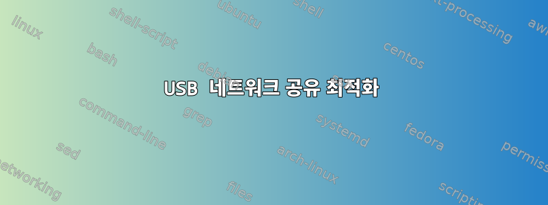 USB 네트워크 공유 최적화