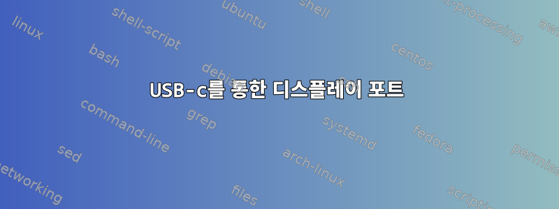 USB-c를 통한 디스플레이 포트