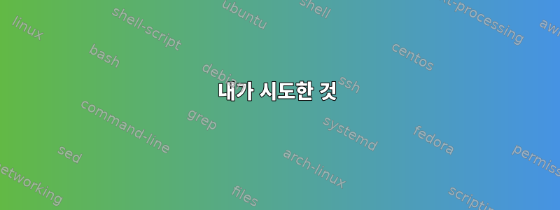 내가 시도한 것