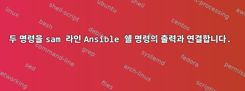 두 명령을 sam 라인 Ansible 쉘 명령의 출력과 연결합니다.