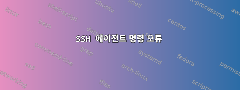 SSH 에이전트 명령 오류