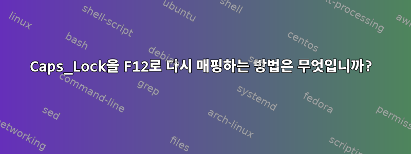 Caps_Lock을 F12로 다시 매핑하는 방법은 무엇입니까?