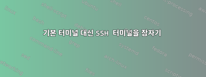 기본 터미널 대신 SSH 터미널을 잠자기