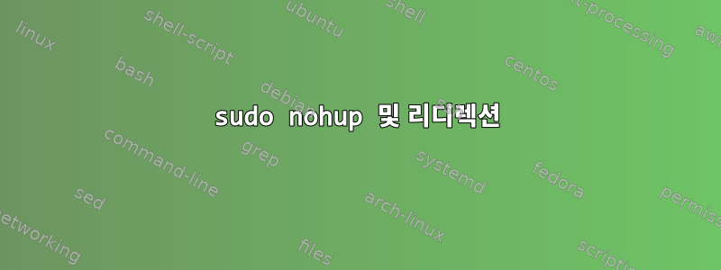 sudo nohup 및 리디렉션