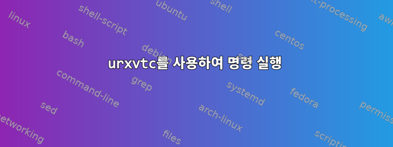 urxvtc를 사용하여 명령 실행