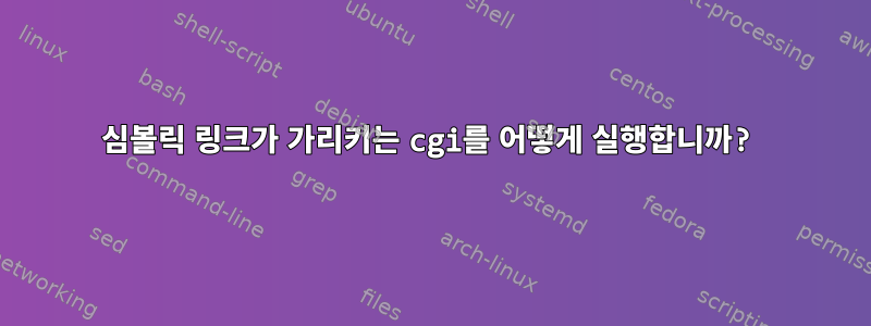 심볼릭 링크가 가리키는 cgi를 어떻게 실행합니까?