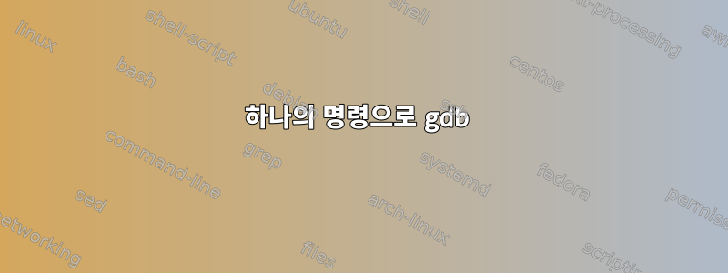 하나의 명령으로 gdb