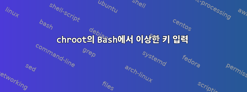 chroot의 Bash에서 이상한 키 입력