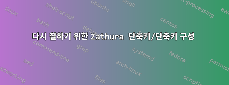 다시 칠하기 위한 Zathura 단축키/단축키 구성