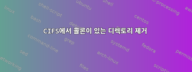 CIFS에서 콜론이 있는 디렉토리 제거