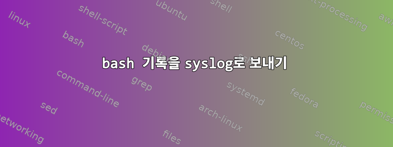 bash 기록을 syslog로 보내기