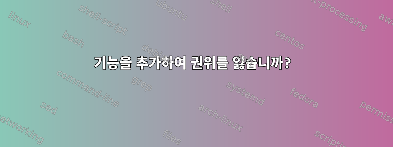 기능을 추가하여 권위를 잃습니까?