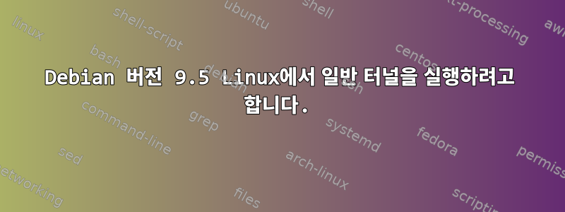 Debian 버전 9.5 Linux에서 일반 터널을 실행하려고 합니다.