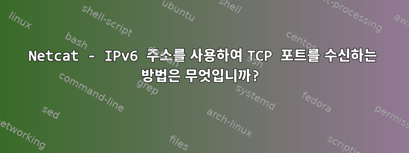 Netcat - IPv6 주소를 사용하여 TCP 포트를 수신하는 방법은 무엇입니까?