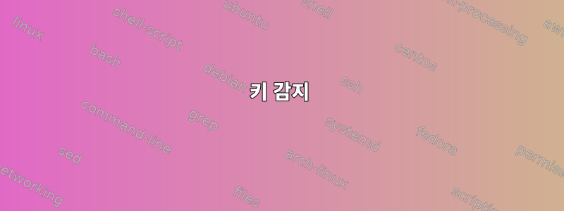 키 감지