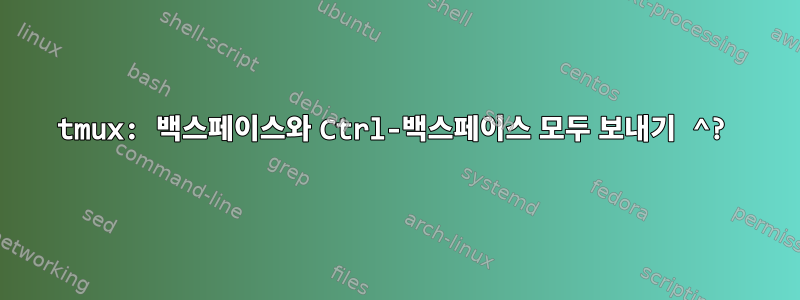 tmux: 백스페이스와 Ctrl-백스페이스 모두 보내기 ^?