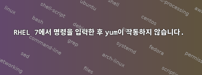 RHEL 7에서 명령을 입력한 후 yum이 작동하지 않습니다.