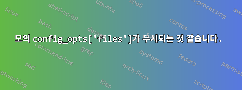 모의 config_opts['files']가 무시되는 것 같습니다.