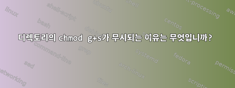 디렉토리의 chmod g+s가 무시되는 이유는 무엇입니까?