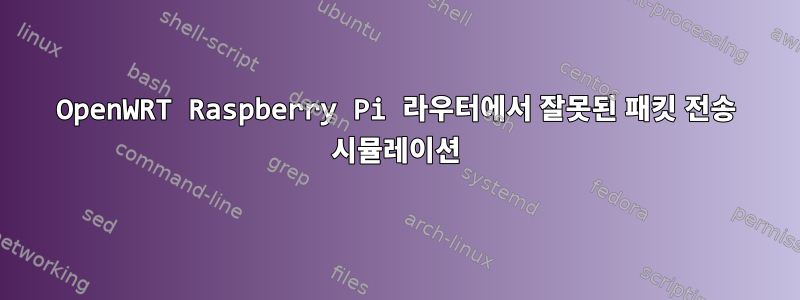 OpenWRT Raspberry Pi 라우터에서 잘못된 패킷 전송 시뮬레이션