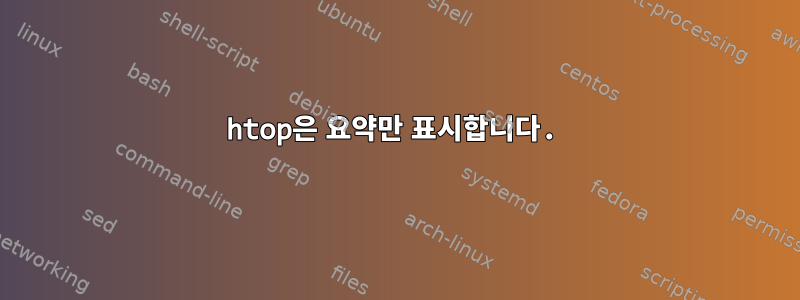 htop은 요약만 표시합니다.