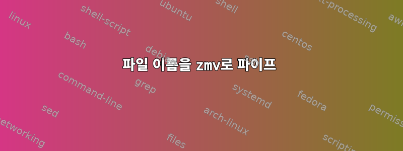 파일 이름을 zmv로 파이프