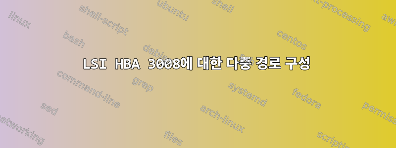 LSI HBA 3008에 대한 다중 경로 구성