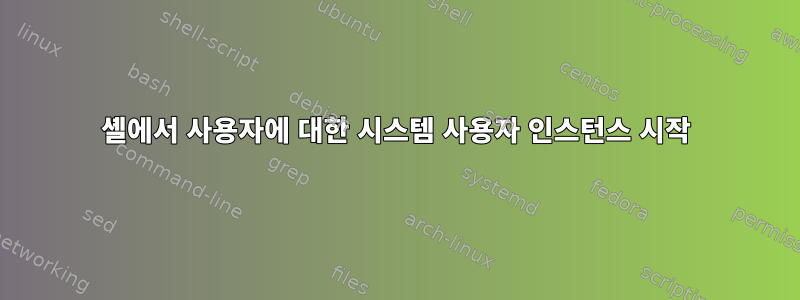 셸에서 사용자에 대한 시스템 사용자 인스턴스 시작