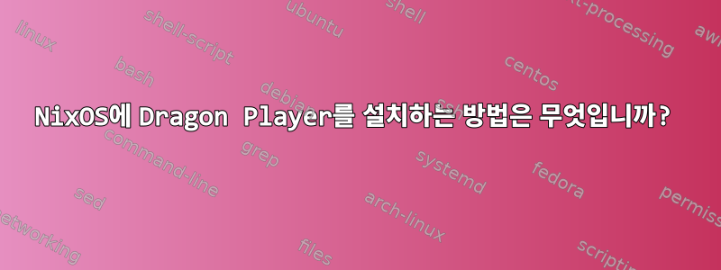 NixOS에 Dragon Player를 설치하는 방법은 무엇입니까?