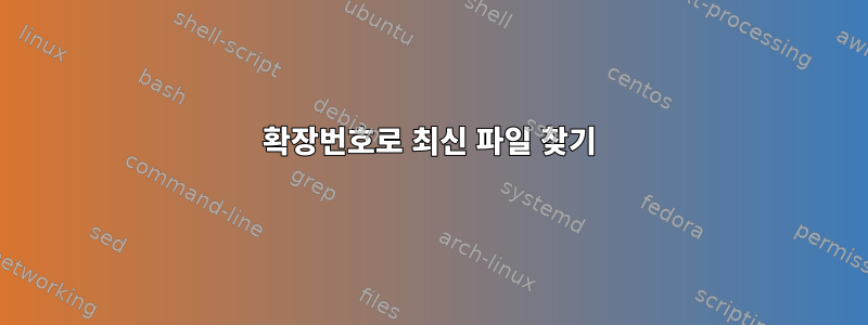 확장번호로 최신 파일 찾기