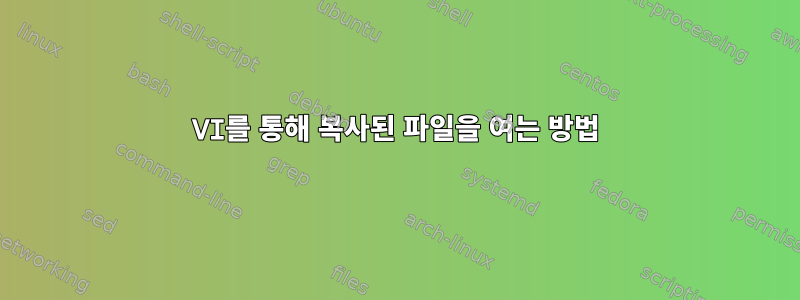 VI를 통해 복사된 파일을 여는 방법