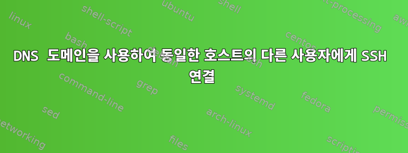 DNS 도메인을 사용하여 동일한 호스트의 다른 사용자에게 SSH 연결