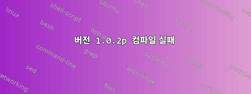 버전 1.0.2p 컴파일 실패