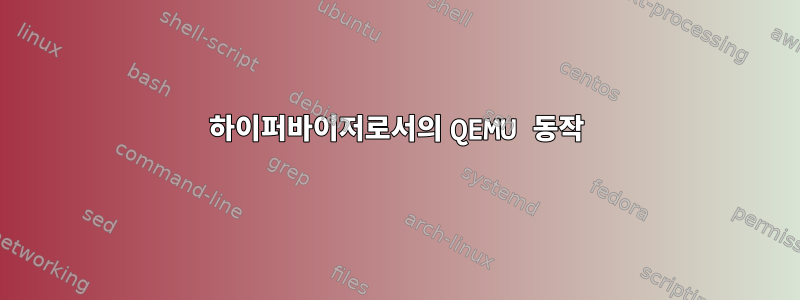 하이퍼바이저로서의 QEMU 동작