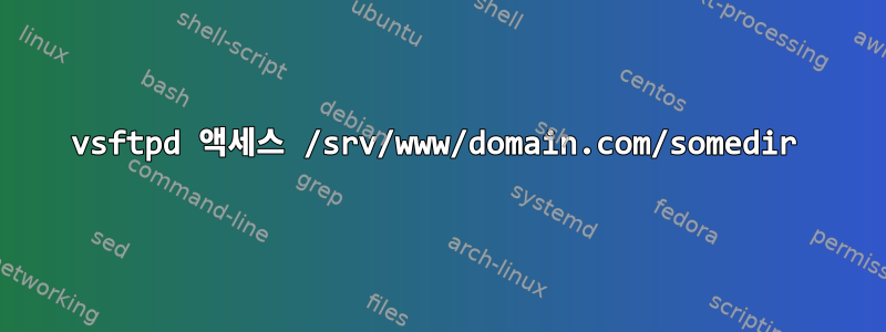 vsftpd 액세스 /srv/www/domain.com/somedir