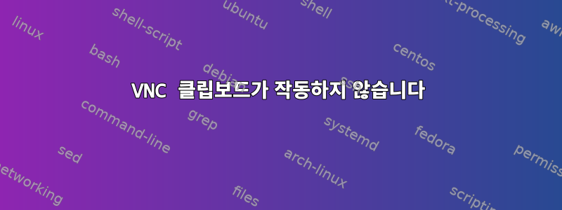 VNC 클립보드가 작동하지 않습니다