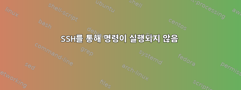 SSH를 통해 명령이 실행되지 않음