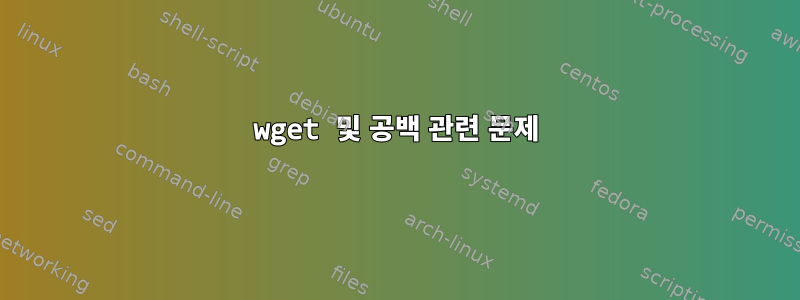 wget 및 공백 관련 문제