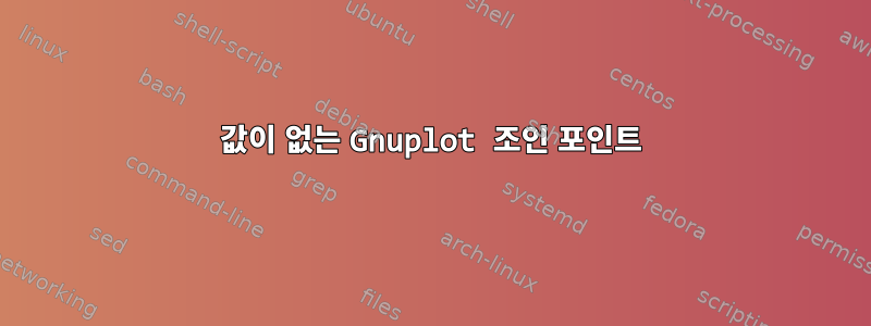 값이 없는 Gnuplot 조인 포인트