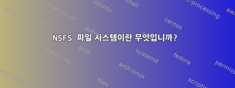 NSFS 파일 시스템이란 무엇입니까?