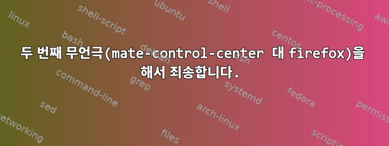 두 번째 무언극(mate-control-center 대 firefox)을 해서 죄송합니다.